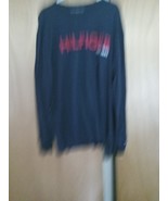 Tommy Hilfiger Mens Large Heavy Tee Long Sleeve T-Shirt Navy Blue Logo E... - £23.53 GBP