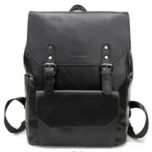 Simple Large Capacity Leather Backpack For Travel Office Men Backpack Fashion Sc - £60.12 GBP