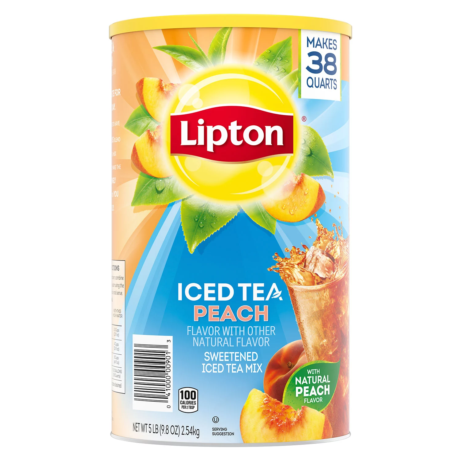 4Counts 89.8 oz./count Lipton Sweetened Iced Tea Mix, Peach - £78.33 GBP