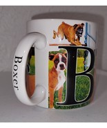 AMERICAWARE Ceramic MUG Large CUP BOXER DOG VIVID COLORS &amp; PHOTOS OF BOXERS - £11.18 GBP