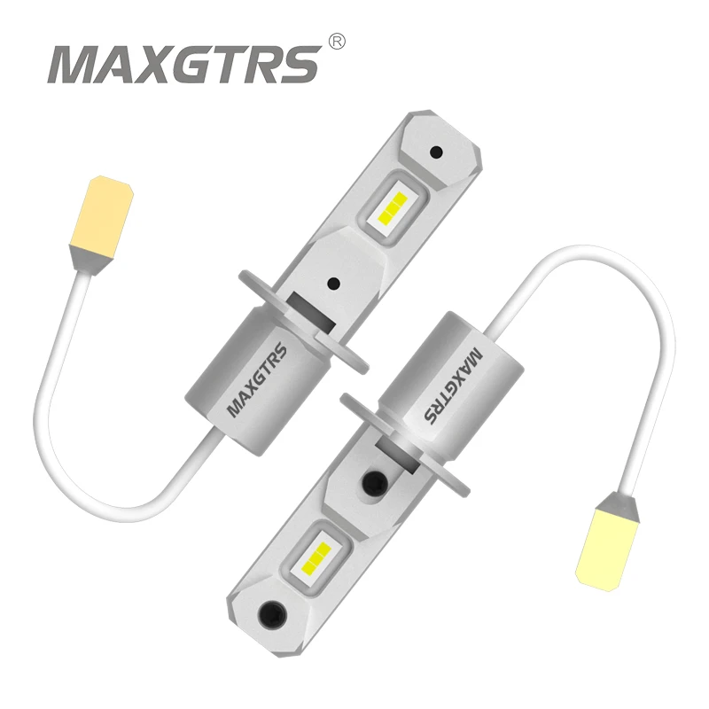 MAXGTRS 2x H3 LED Car Headlight Fog Light Bulb Fanless Daytime Running Light No - £24.19 GBP+