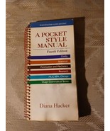 A Pocket Style Manual 4th Edition By Diana Hacker 2004 Spiral Bound Pape... - £6.22 GBP