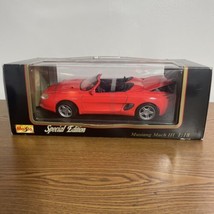 Maisto Bright Red Ford Mustang Mach lll Convertible&#39;  Special Edition 1/18 - £14.64 GBP