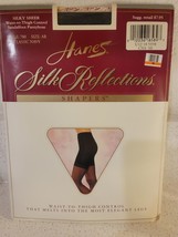 New Hanes Silk Reflections Shapers Sandalfoot Navy Ab Waist To Thigh New! - £5.74 GBP