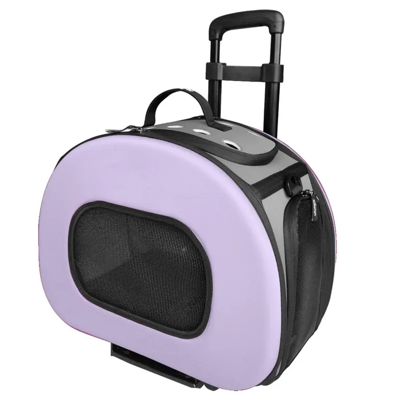 Tough shell wheeled collapsible final destination pet carrier black medium thumb200