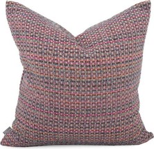 Pillow Throw HOWARD ELLIOTT 20x20 Alton Berry Pink Upcycled Cotton Olefin Down - £189.39 GBP