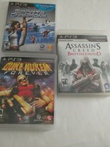 PS3 Lot Games Duke Nukem Forever Assasin&#39;s Creed Brotherhood Sports Playstation  - £10.53 GBP