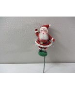 Vintage Christmas Felt Santa Claus Doll Figure Plastic Face on a stick 7&#39;&#39; - €25,79 EUR