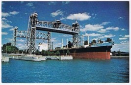 Postcard Clarence St Lift Bridge Over Welland Canal Port Colborne Ontario - £7.00 GBP