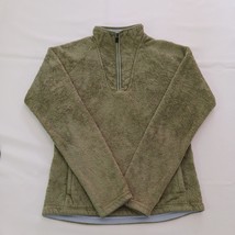The North Face Mossbud Fleece 1/4 Zip Pullover Jacket ABXM Green Women's Small image 12