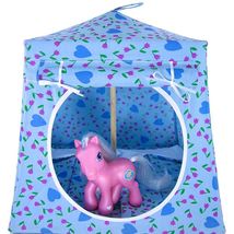Light Blue Toy Tent, 2 Sleeping Bags, Tulip/Heart Print for Doll, Stuffed Animal - £19.94 GBP