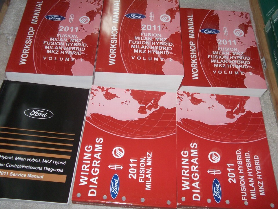 2011 Ford Fusion Lincoln MKZ Milan Hybrid Service Shop Repair Manual Set OEM - $129.99