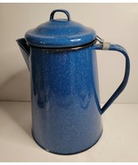 Blue Speckled Enamel Graniteware Coffee Pot - $15.00