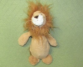 Bearington Lion B EAN Bottoms Plush 12" Stuffed Animal Tan With Brown Ribbon Toy - £8.53 GBP