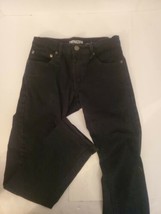 LEVIS 216 Jeans 12 Black Skinny Fit Denizen Boys Adjustable Waist 26x26 - £11.00 GBP