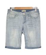 New Seven7 Bermuda Shorts Cuffed Light Wash Embroidered Womens Knox Blue 8 - $27.06 CAD