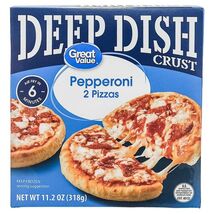 Great Value Deep Dish Pepperoni Pizza, with a Zesty Red Tomato Sauce, 2 ... - $5.99