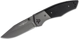 Ka-Bar Jarosz Beartooth Folding Knife 3.50&quot; Gray Clip Point Blade Black G10 - £31.76 GBP