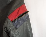 Cordovan Montreal Leather Jacket Grey w/ Red Accent Size 40 Mens Bomber Vtg - $96.74