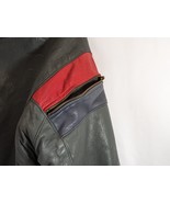 Cordovan Montreal Leather Jacket Grey w/ Red Accent Size 40 Mens Bomber Vtg - £76.90 GBP