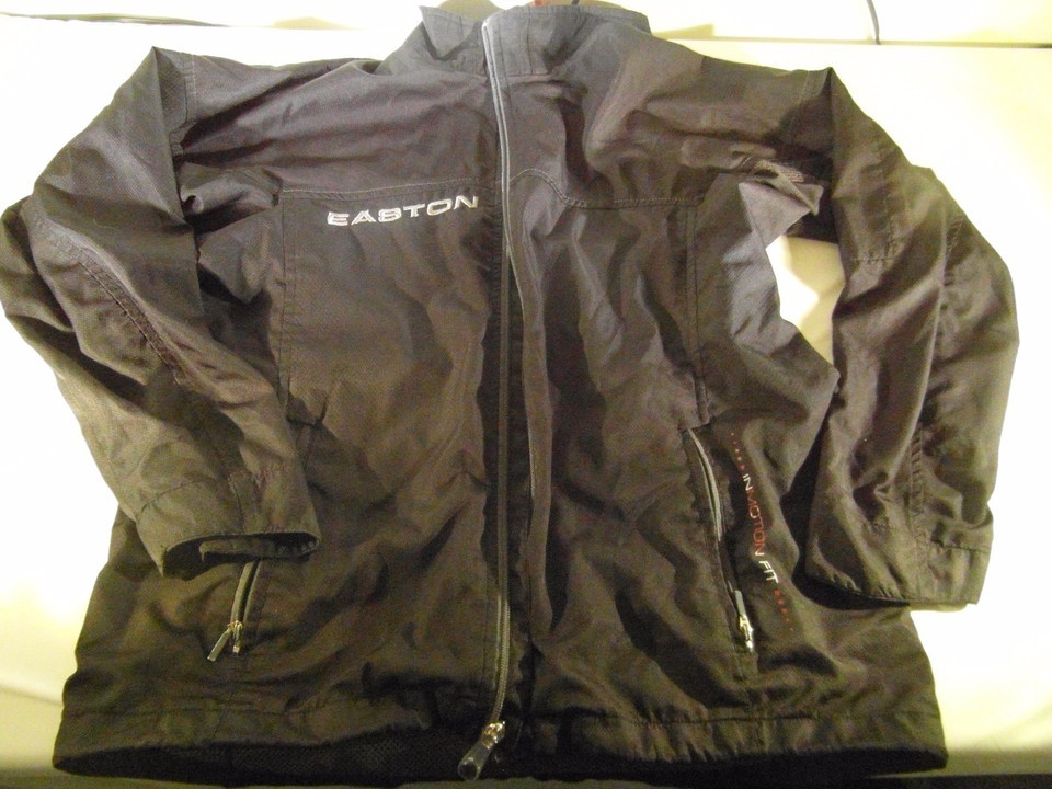 Easton Sports Black Mesh windbreaker Jacket BOYS YOUTH SMALL MEDIUM BASE... - $15.29