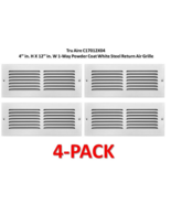 TRUaire C17012X04 4&#39;&#39; X 12&#39;&#39; 1-Way Powder Coat White Steel Return Air Gr... - $725.14 MXN