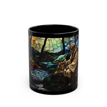 Star Wars Yoda Luke Skywalker Stained Glass Black Mug, Coffee Cup, Tea Mug - €10,97 EUR+