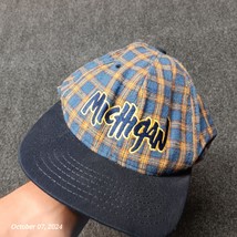 Vintage American Needle Michigan Hat Blue Plaid Snap Back - $17.60
