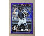 2024 Topps Purple Foil #302 Jake Rogers Detroit Tigers SER NUM 284/799 ⚾ - £2.10 GBP