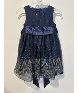 Love By Special Occasions Glitter Navy Blue Party Dress Size 4 Youth - $738.53 MXN