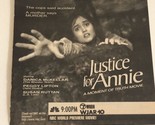 Justice For Annie Tv Guide Print Ad Danica McKellar Peggy Lipton  TPA7 - $5.93