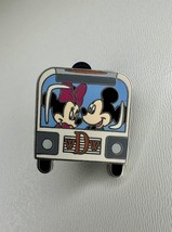 Disney Pin #18789-Mickey &amp; Minnie Mouse Sitting in the Back of a WDW Bus - $7.69