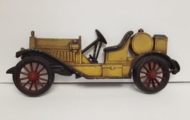 Vintage SEXTON Cast Iron Metal Antique Car Yellow - £23.18 GBP