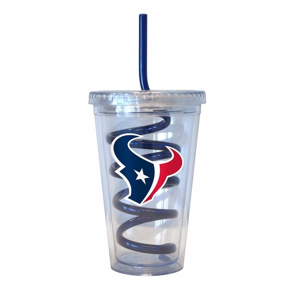 Primary image for NFL Houston Texans 16 oz Double Wall Acrylic Tumbler with Swirl Straw