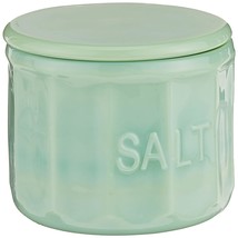 Tablecraft Salt Cellar with Lid, 3.75&quot; x 3.75&quot; x 3.125&quot;, Green - £28.76 GBP