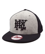 Hurley Major League Logo New Era 9Fifty Black &amp; Gray Snapback Flat Bill Hat - £17.88 GBP