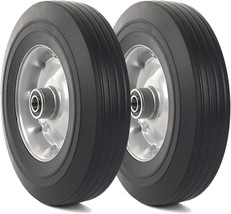 Ar-Pro (2-Pack) 10&#39;&#39;X2.5&#39;&#39; Flat Free Solid Rubber Replacement Tires - Flat-Free - £34.77 GBP