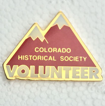 Colorado Historical Society Volunteer Vintage Pin Button Pinback Rocky Mountain - £7.92 GBP