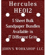 HERCULES HE012 - 1/4 Sheet - 17 Grits - No-Slip - 5 Sandpaper Bulk Bundles - $6.98 CAD
