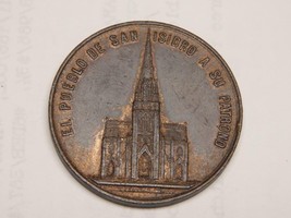 1895 San Isidro Temple Labrador Saint Labor Udaondo Bueno Aires Argentina Medal - £156.53 GBP