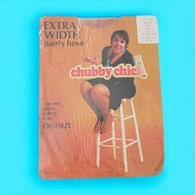 Chubby Chick Pantyhose Extra Width Beige Sz A 44&quot;-48&quot; Hips 180-200 Lbs V... - £13.44 GBP