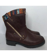 Womens CA Collection Carrini Burgundy Faux Lather Baja Stripe Motorcycle... - $14.84