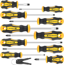 Amartisan 10-Piece Magnetic Screwdrivers Set, 5 Phillips and 5 Slotted Tips Prof - £12.06 GBP