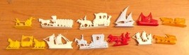 12 Miniature Plastic Transportation Figures - $19.00