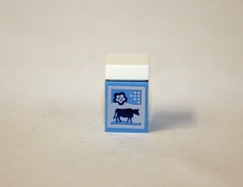 Minifigure Custom Toy White Milk Carton drink box DIY piece for - £2.53 GBP