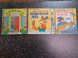 A First Little Golden Book Martha&#39;s House Richard Scarry&#39;s Gingerbread Dog Grows - £23.79 GBP