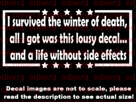 I Survived the Winter of Death, All I got was this Decal Car Van Truck Decal - $6.72+