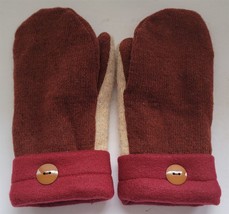 NEW Handmade Upcycled Womens M/L? Wool Mittens Fleece Lined from Old Swe... - £30.75 GBP