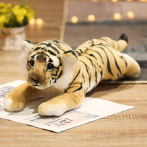 Lovely Simulation Lion Tiger Leopard Plush Toys Cute Stuffed Soft Real Like Anim - £18.59 GBP