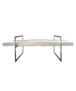 Vintage Italy Alivar Tech Bench Designed Matteo Scandola White Leather C... - €2.131,29 EUR